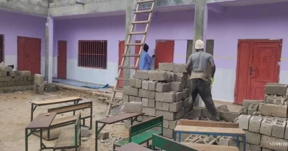Work on the new build at Omega continues 🧱 

The ground floor is completed and being painted ready for the nursery and Grade 1 pupils to move in!

We are currently raising funds to complete the first floor 🏫