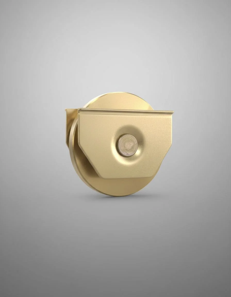118×30mm Double Ball Bearing V Groove Wheel w/ Side Flush Bracket