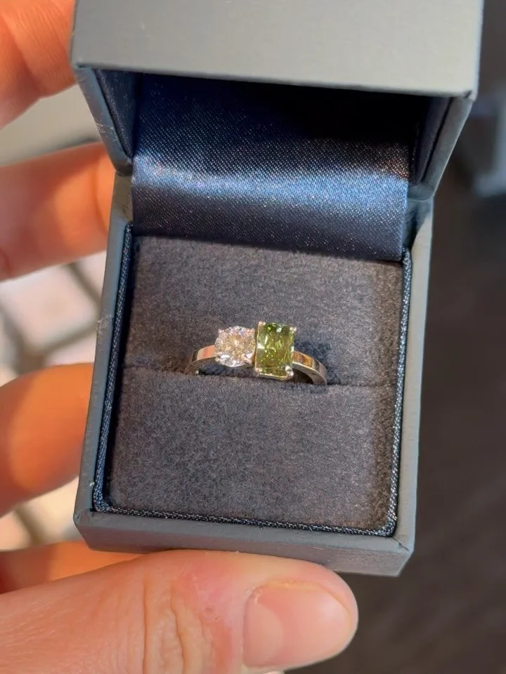 En ze zei&hellip;.. ja! 👏🏻 verlovingsring gemaakt met lab diamanten in 18 karaat geel goud.