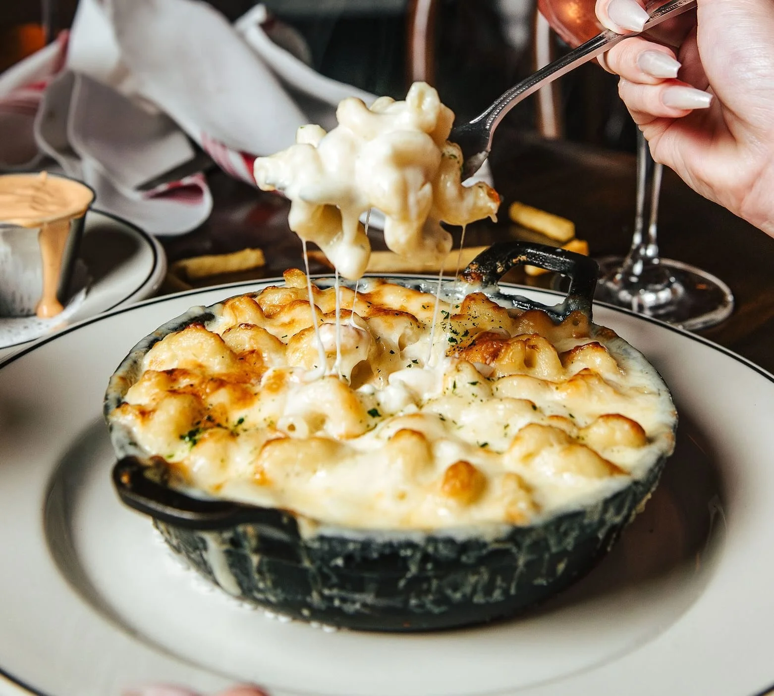 Crab Mac & Fromage with lump crab meat at Brasserie Byronz - Baton Rouge French restaurant