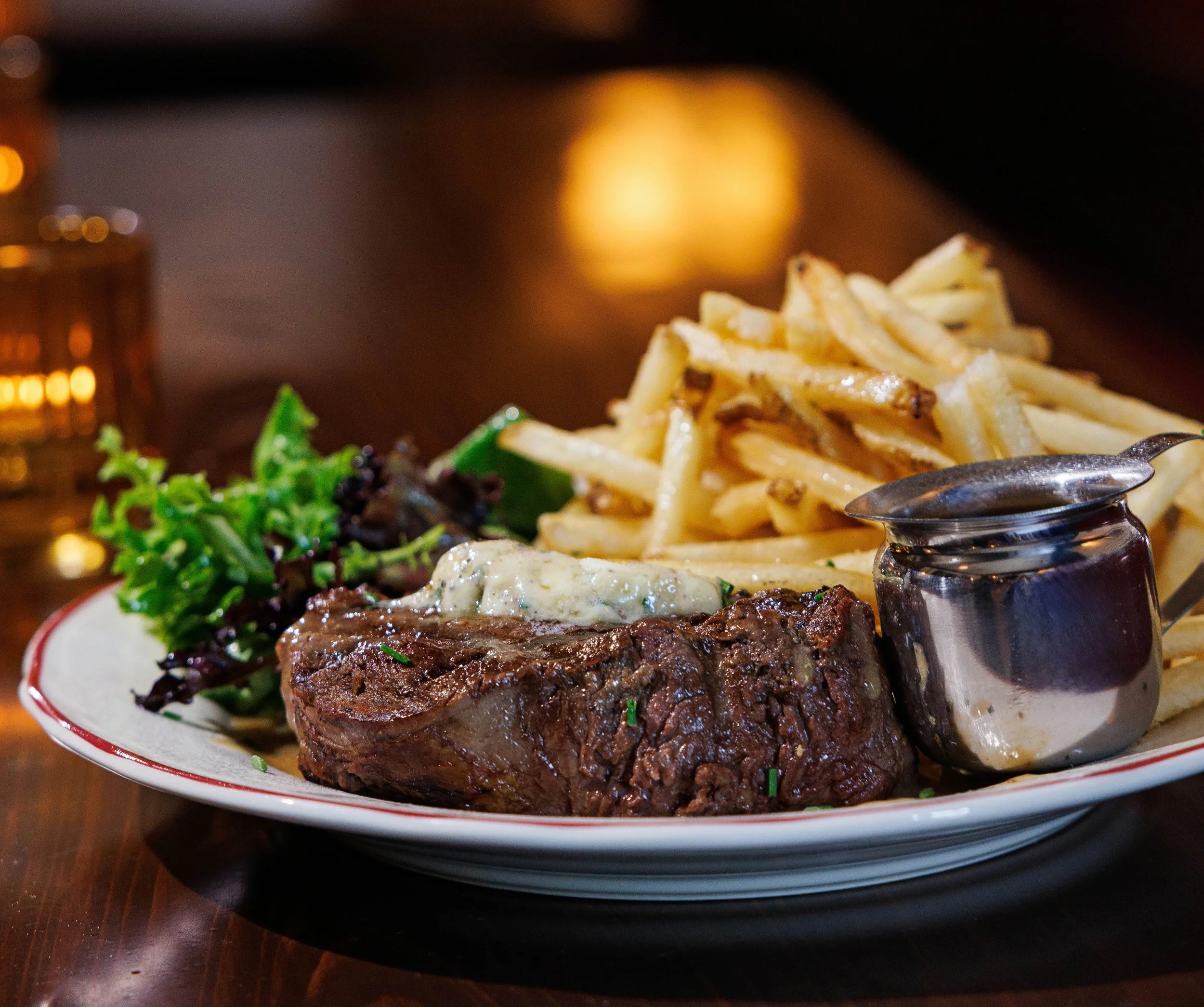 Steak frites at Brasserie Byronz - French-American restaurant in Baton Rouge