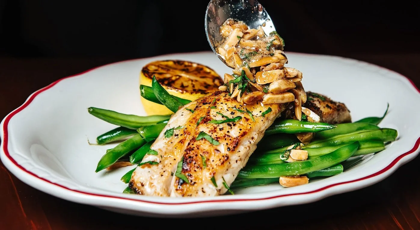 Pan-roasted redfish at Brasserie Byronz - fresh Gulf fish, Mid City Baton Rouge