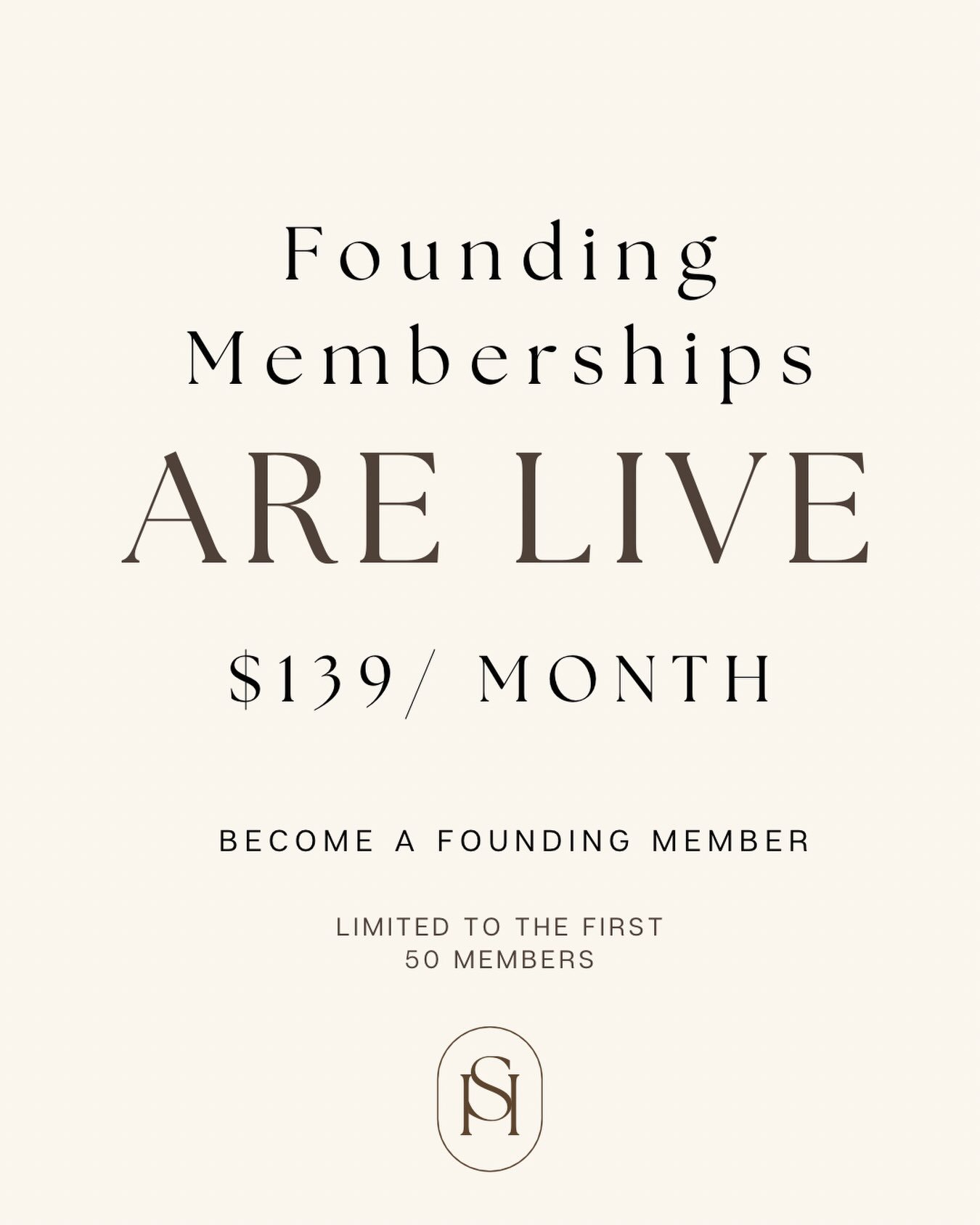 It&rsquo;s official. 🤍

Founding Memberships are LIVE.

This moment has been months in the making, and I&rsquo;m so excited to finally invite you to become part of Sona Haus from the very beginning.

Founding Members will lock in our $139/month unli