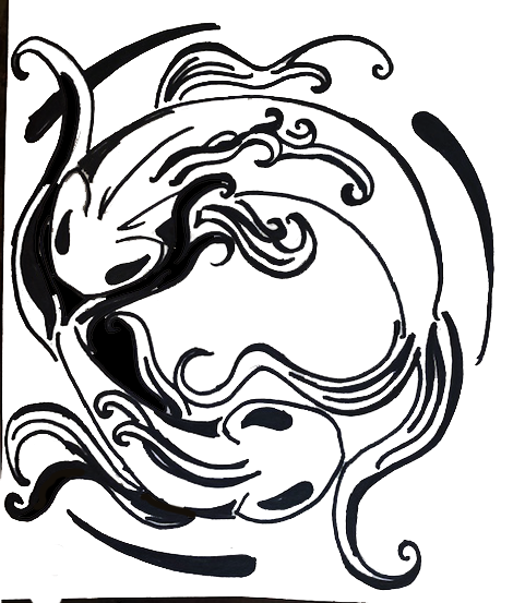 Freehand Fish in Ink