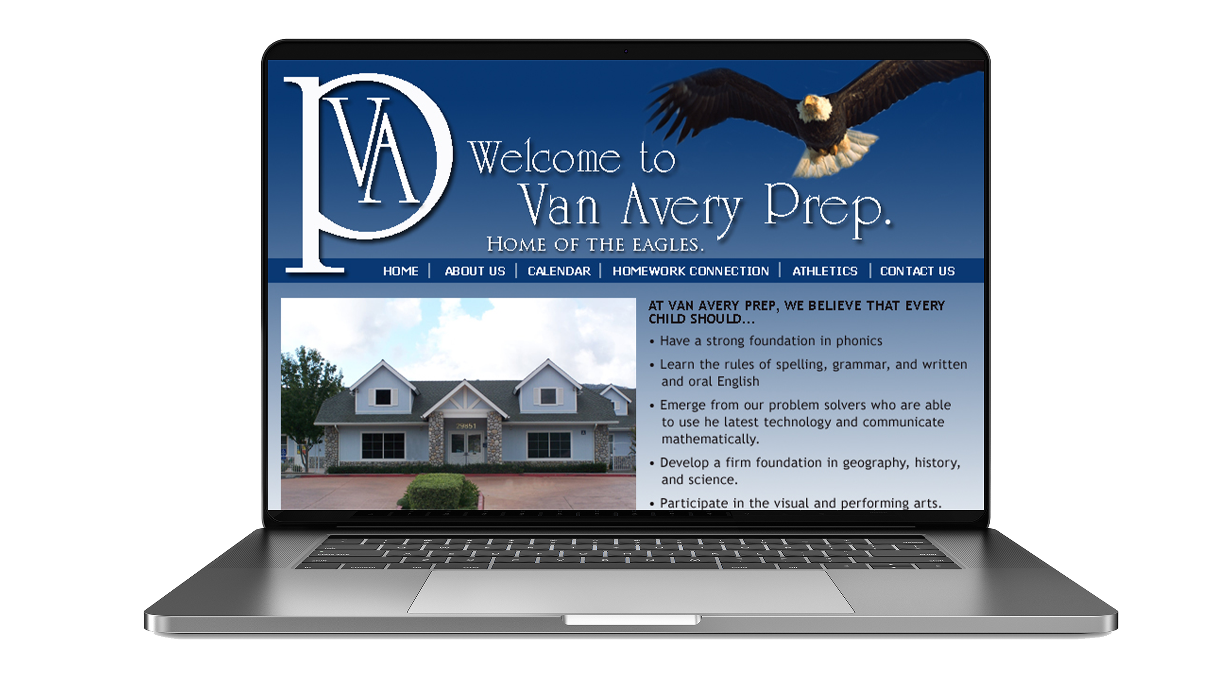 Van Avery Prep. Preschool Website design