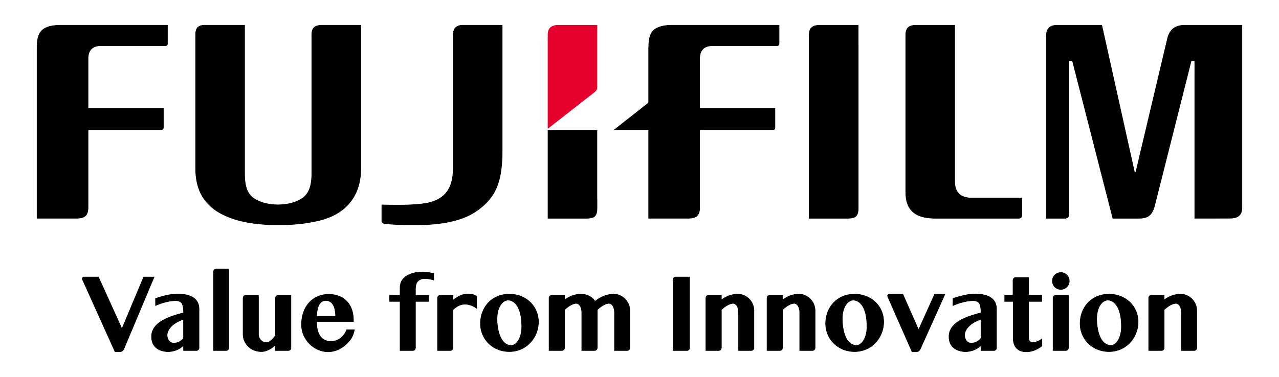 Fujifilm logo with the slogan 'Value from Innovation' underneath.