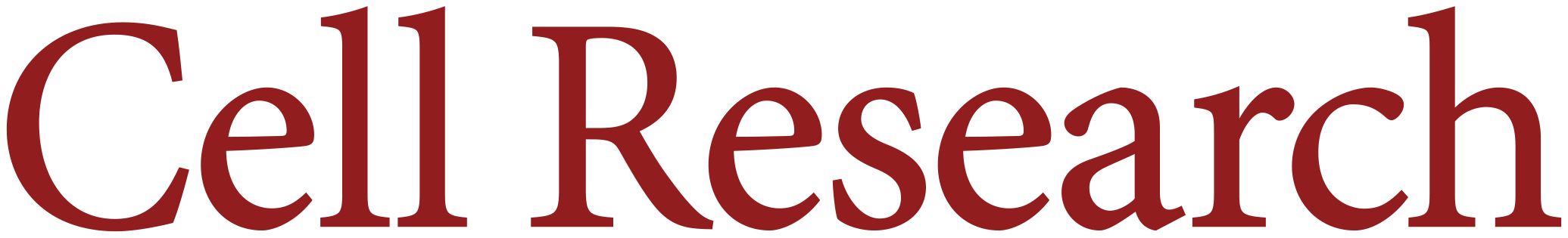 Text that reads 'Cell Research'.