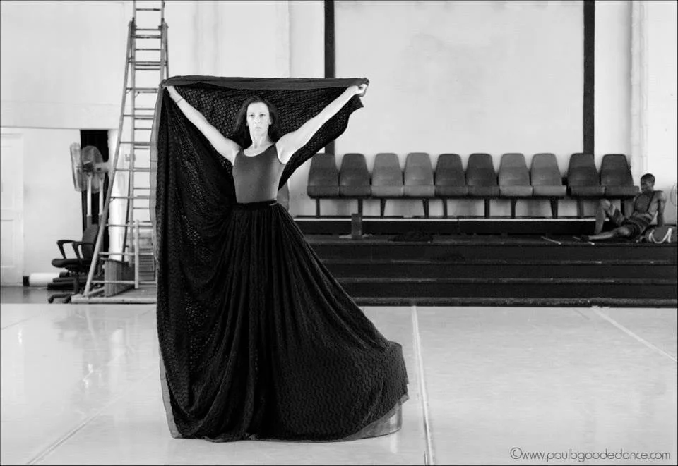 "Spectre" by Martha Graham in rehearsal, photo by Paul B. Goode