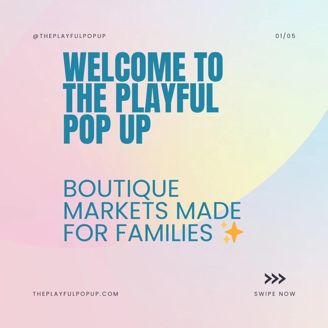 Welcome! 💛

This is The Playful Pop Up &mdash;
boutique markets made for families.

We create joyful spaces where kids can play,
grown‑ups can browse,
and the whole family feels welcome.

🎠 Kids Zone for shared fun
🎠 Kids Care for hands‑free shopp