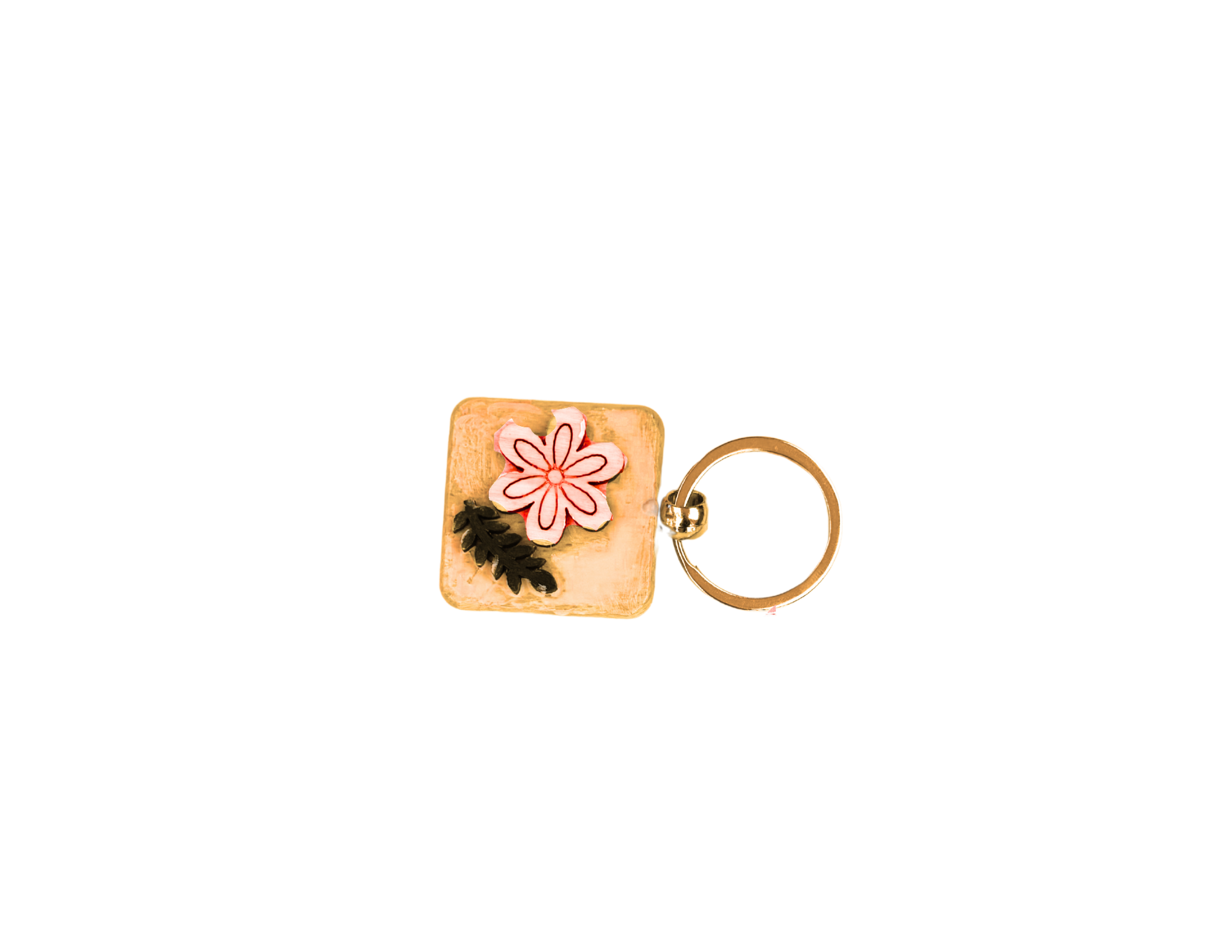 Square Wood Key Chain Craft