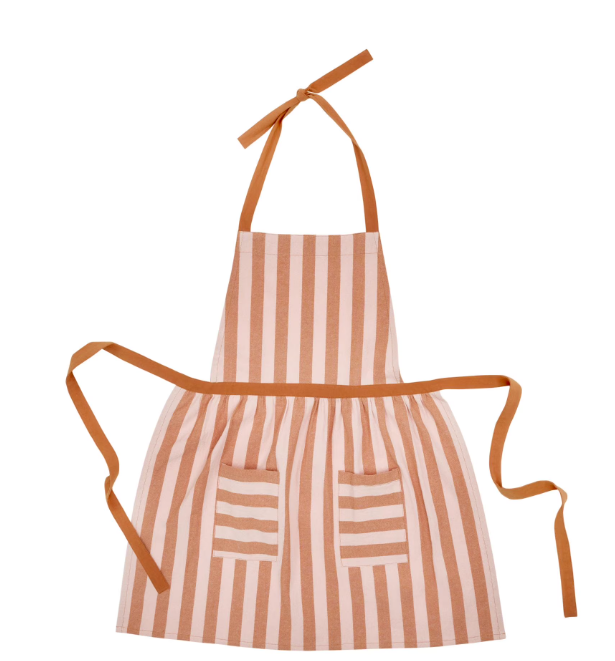 Peachy Stripe Cotton Apron Craft