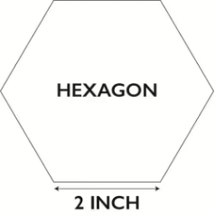 Hexagon 2 inch EPP papier / PaperPieces