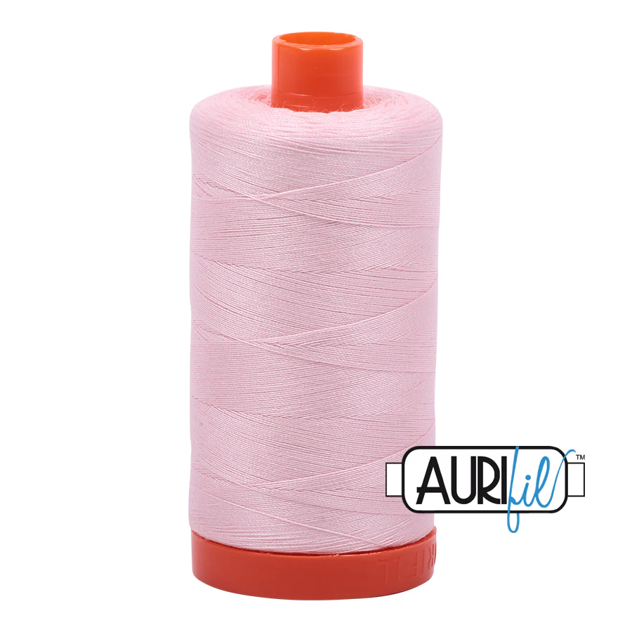 Aurifil Pale Pink 50 WT Mako Cotton – Large Spool (1300 m)