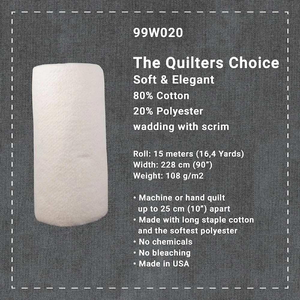 Tussenvulling Soft and elegant 80/20 katoen polyester (the quilters choice)