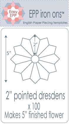 EPP Iron-Ons 2” pointed dresden templates (Hugs 'n Kisses)