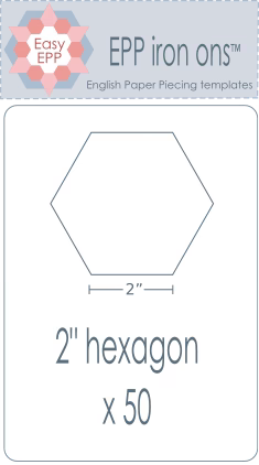 EPP Iron-Ons 2" hexagon templates (Hugs 'n Kisses)