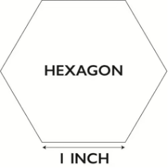 Hexagon 1 inch EPP papier / PaperPieces