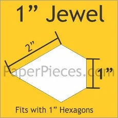 1 Inch Jewels 75 Pieces - Paper Pieces