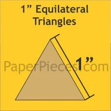1 Inch Equilateral Triangles 100 Pieces - Paper Pieces