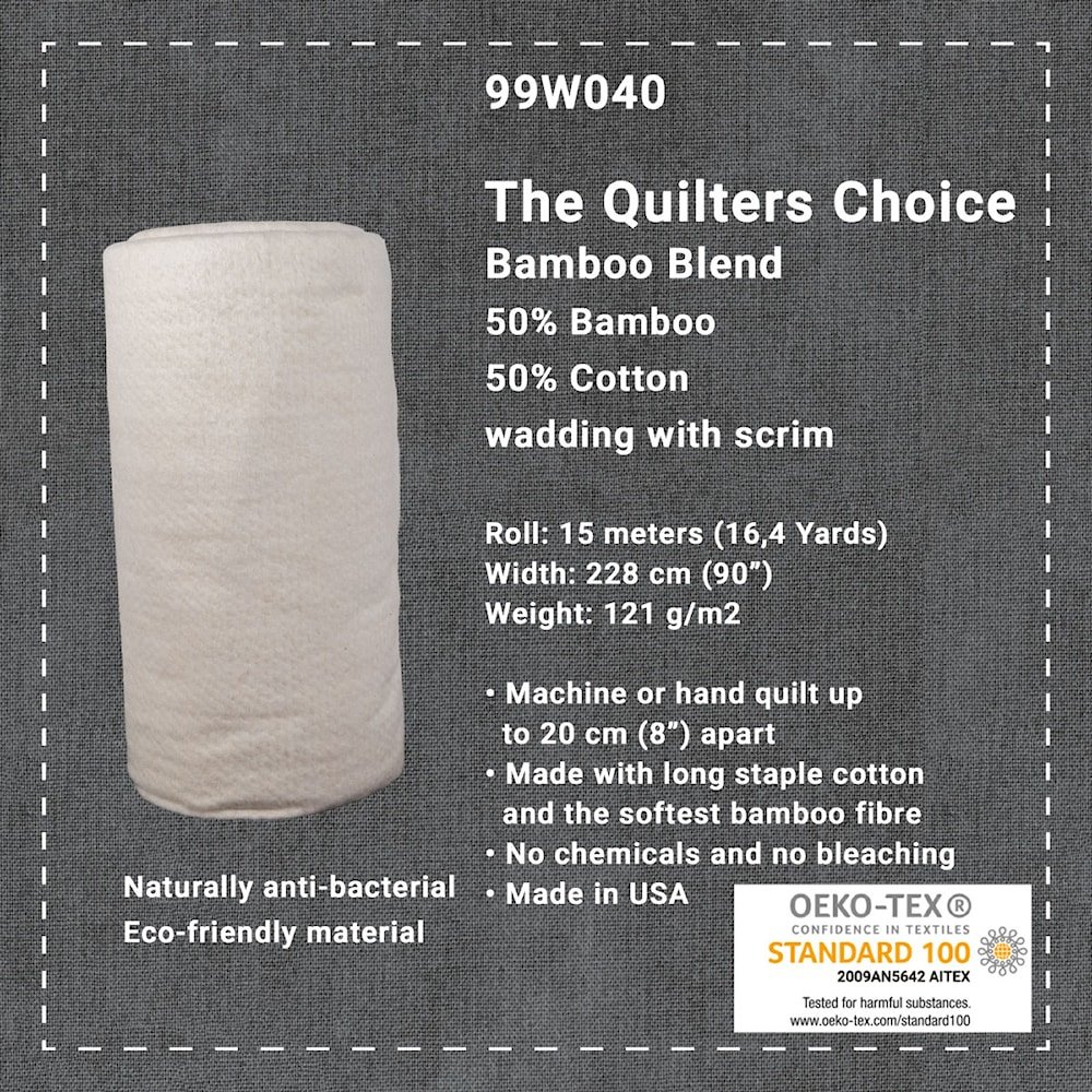 Tussenvulling Bamboo blend 50/50 bamboe en katoen (the quilters choice)