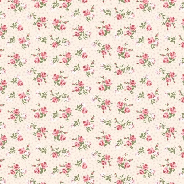 Cream Rosie (Budding Roses) / Michael Miller