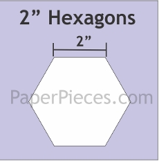 2in Hexagons Small Pack 25 Pieces - Paper Pieces