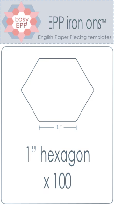 EPP Iron-Ons 1" hexagon templates (Hugs 'n Kisses)