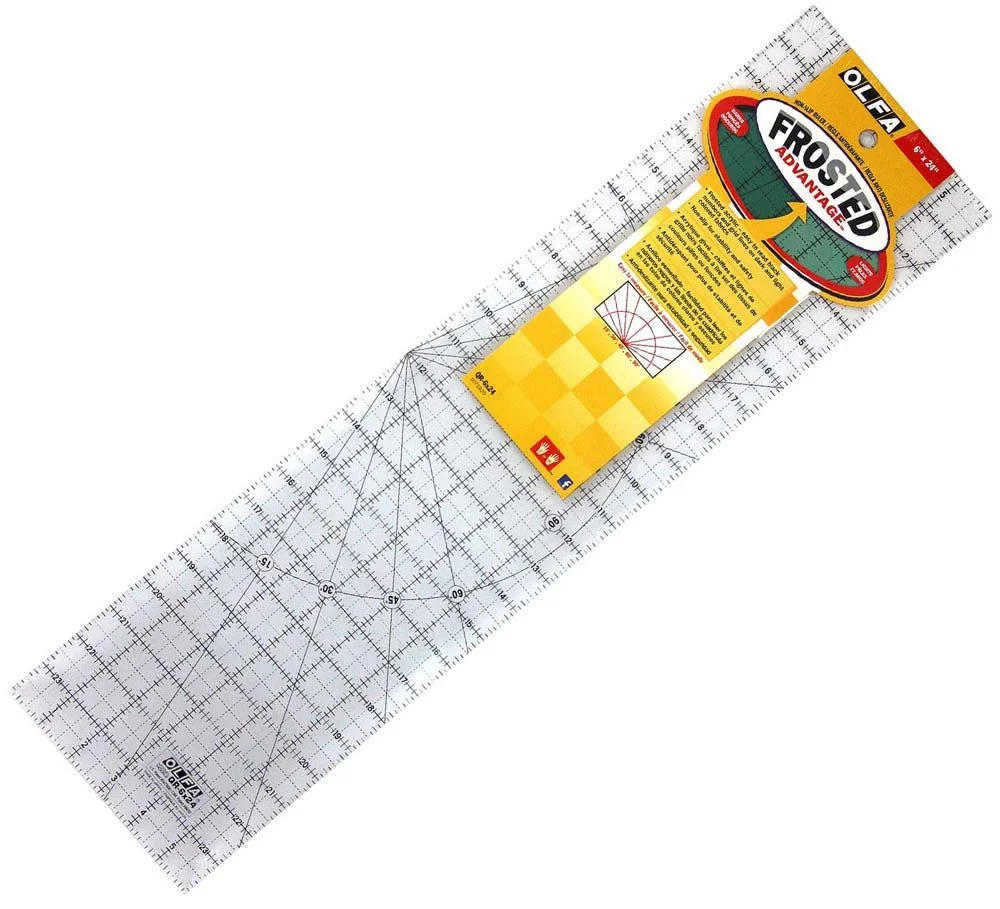 Olfa Frosted acrylic ruler 6x24 inch