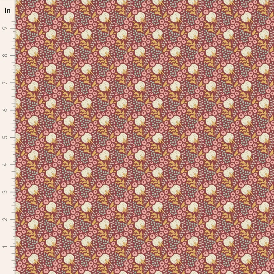100564 Cottonfield Maroon (Sanctuary) / Tilda (Copy)