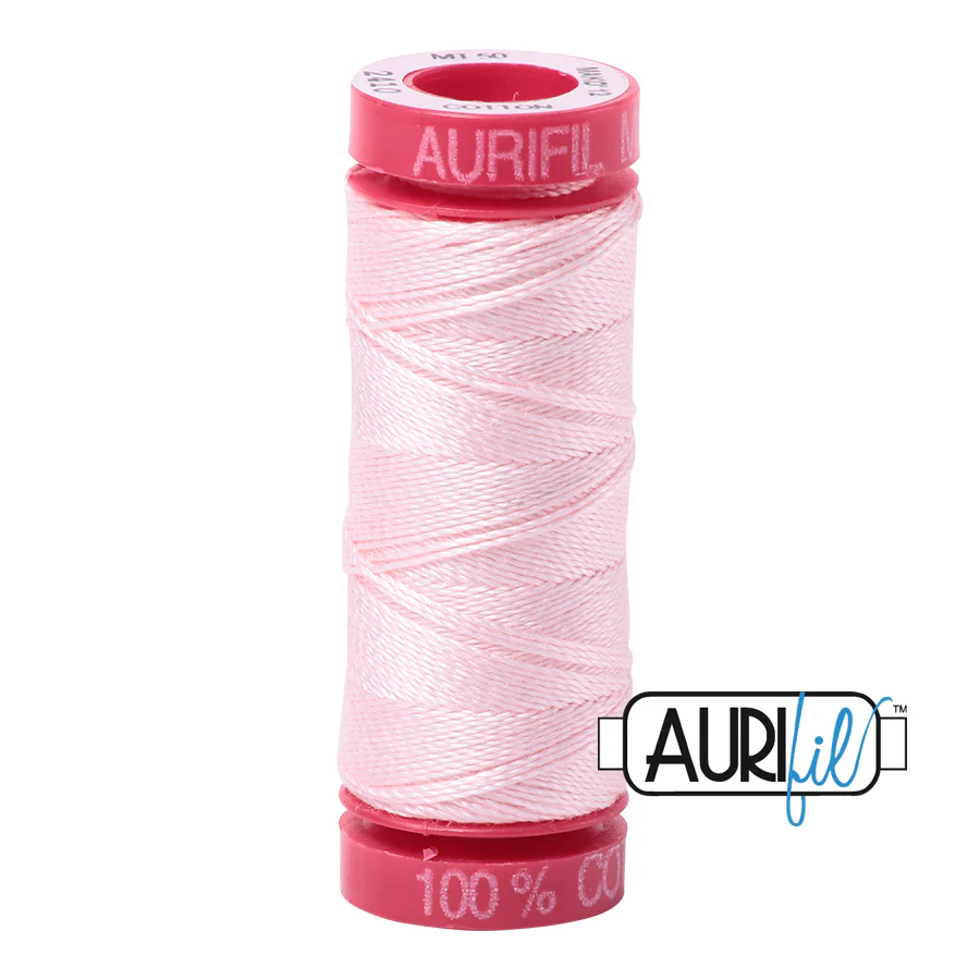 2410 PALE PINK 12 WT MAKO COTTON SMALL SPOOL | 50 MT. / Aurifil