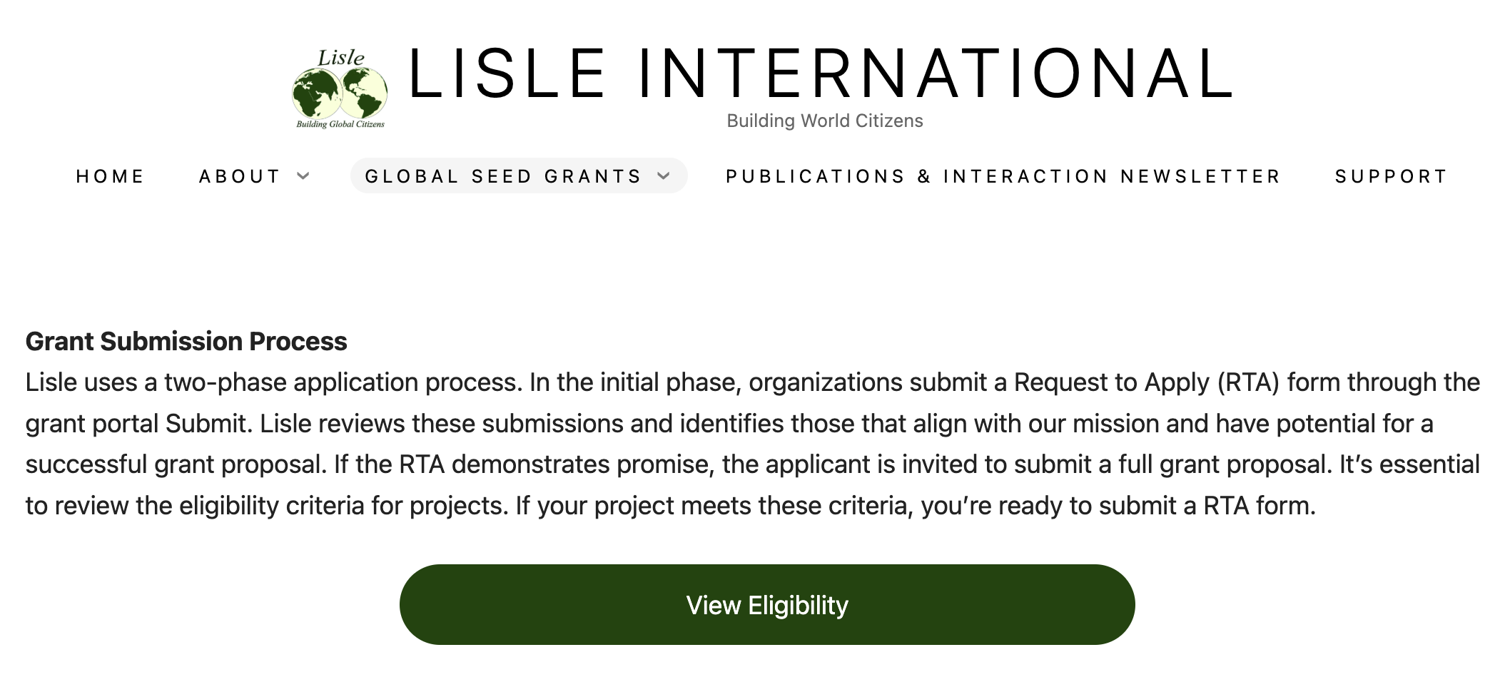Lisle Global Seed Grants for Intercultural Projects