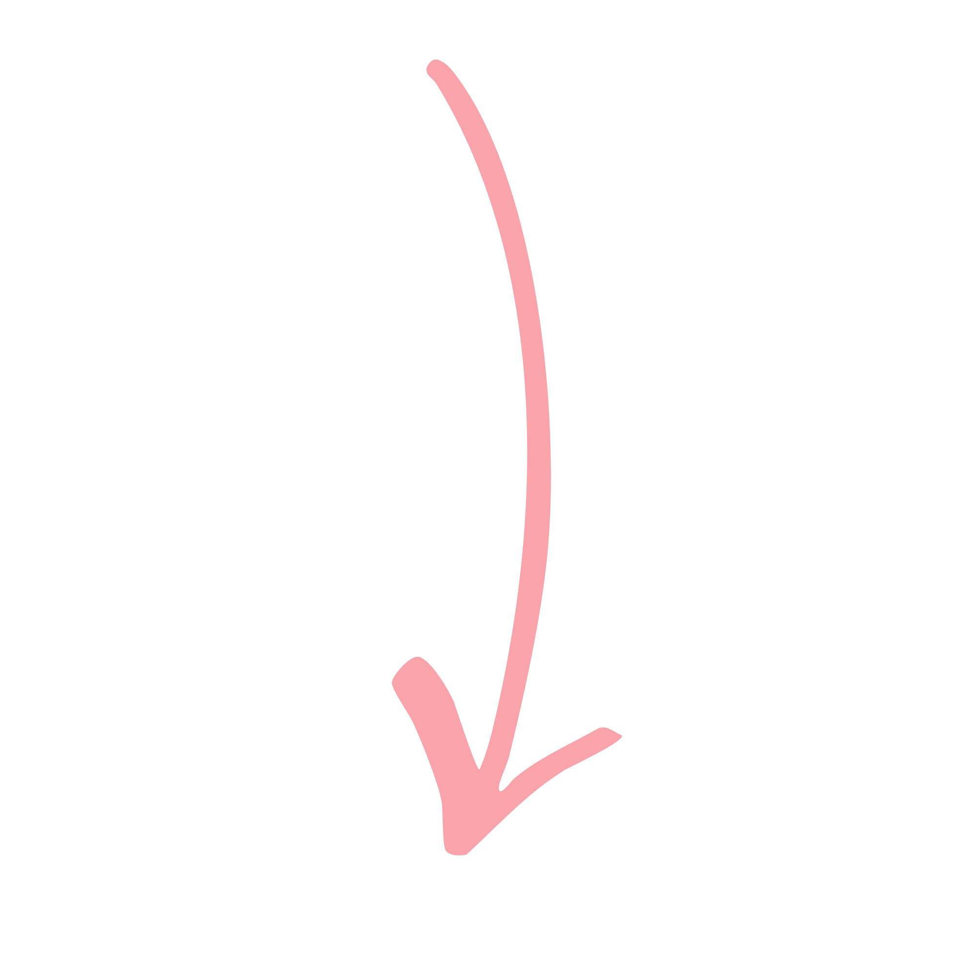 Pink arrow pointing down.