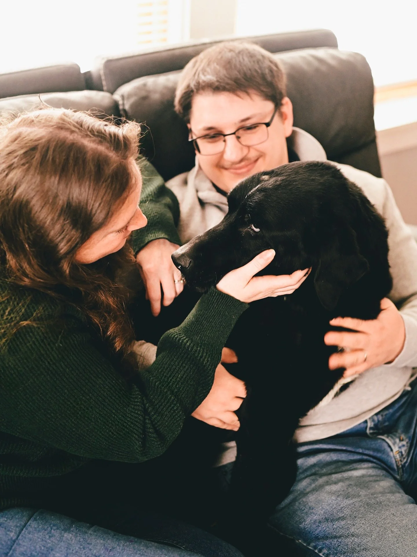 I loved spending time at Kaitlin &amp; Nick&rsquo;s home to photograph them with their sweet girl, Gracie. It&rsquo;s such an honor to photograph pets when they are in their last stage of life. Sometimes it makes sense to meet at a park or a beach, i