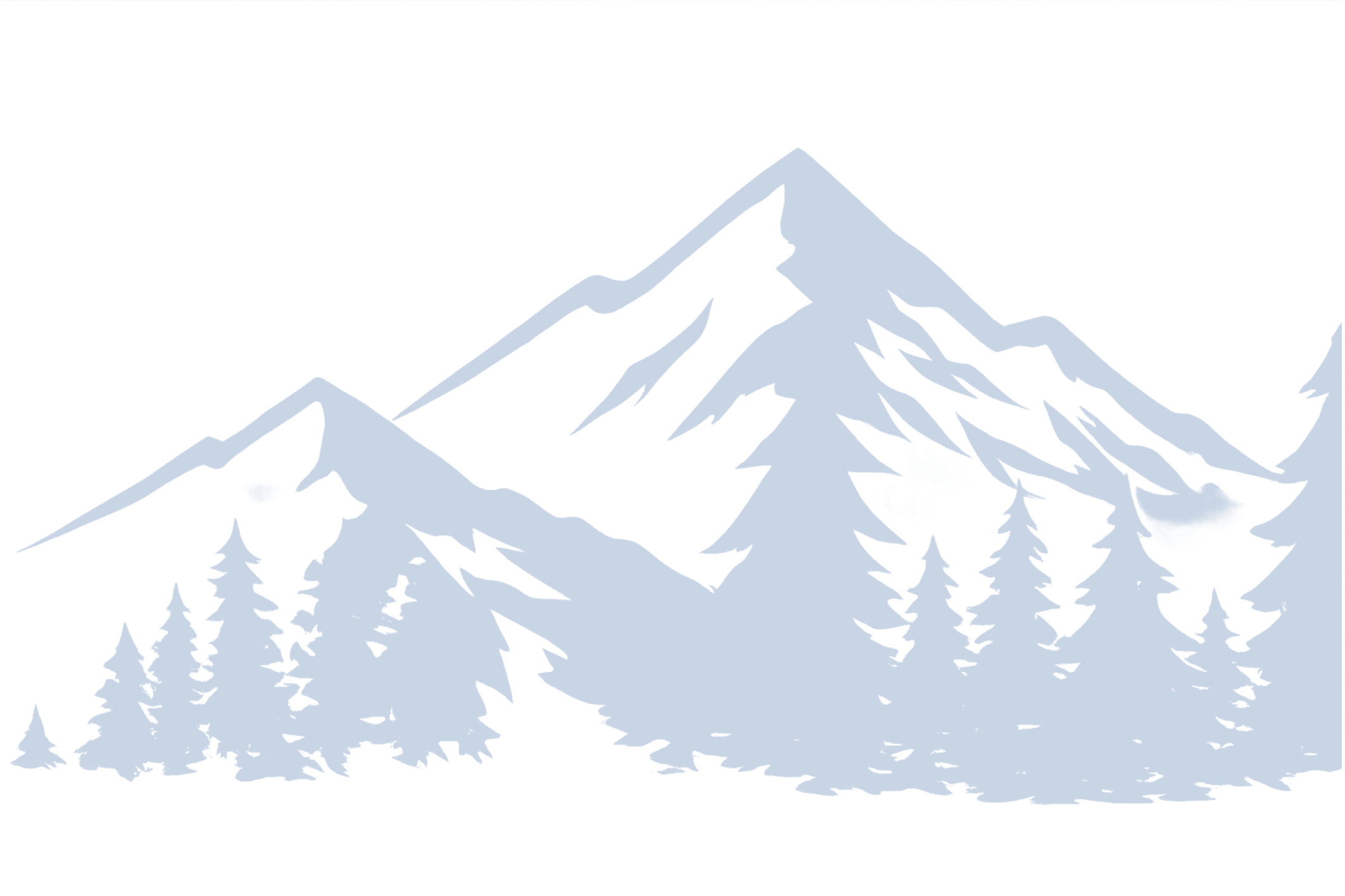 Sierra Nevada mountains and forest silhouette
