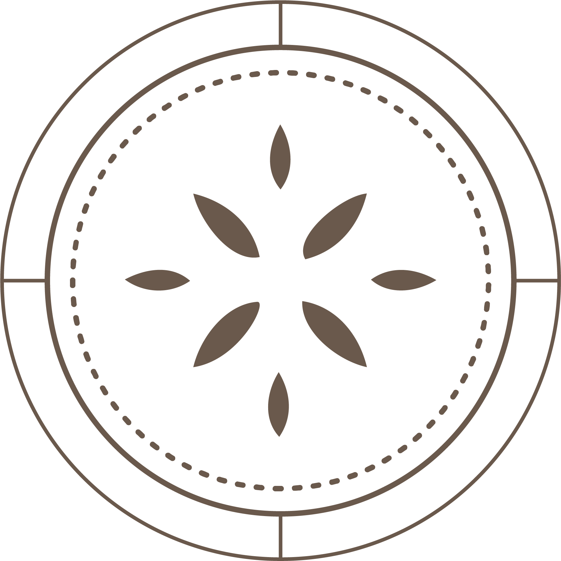 graphic of a compass, brand icon for Jo Ann Miele