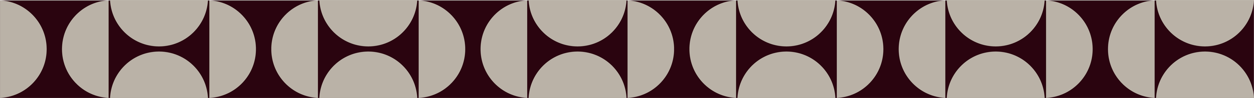 Seamless pattern with geometric shapes including semi-circles and circles in beige and dark brown colors