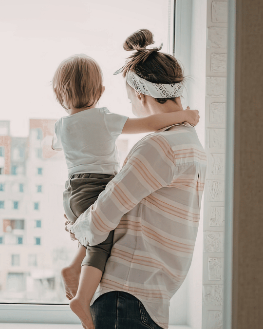 A mother and her child