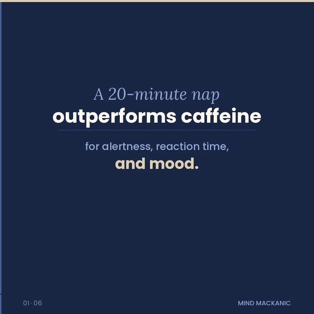 Advocating for brining back daily nap time instead of it ending in preschool. Naps are a great way to reset our cognitive energy. Many people skip the nap and jump right to caffeine but the reality is a nap is far more effective and healthy for our b