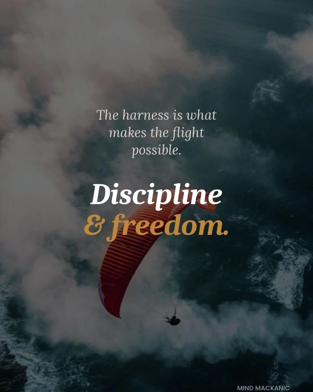 There is a thought process where people start to believe that in order to be disciplined at something you need to sacrifice your freedom. These two things can actually exist at the same time and in fact, from the research, you perform better having b