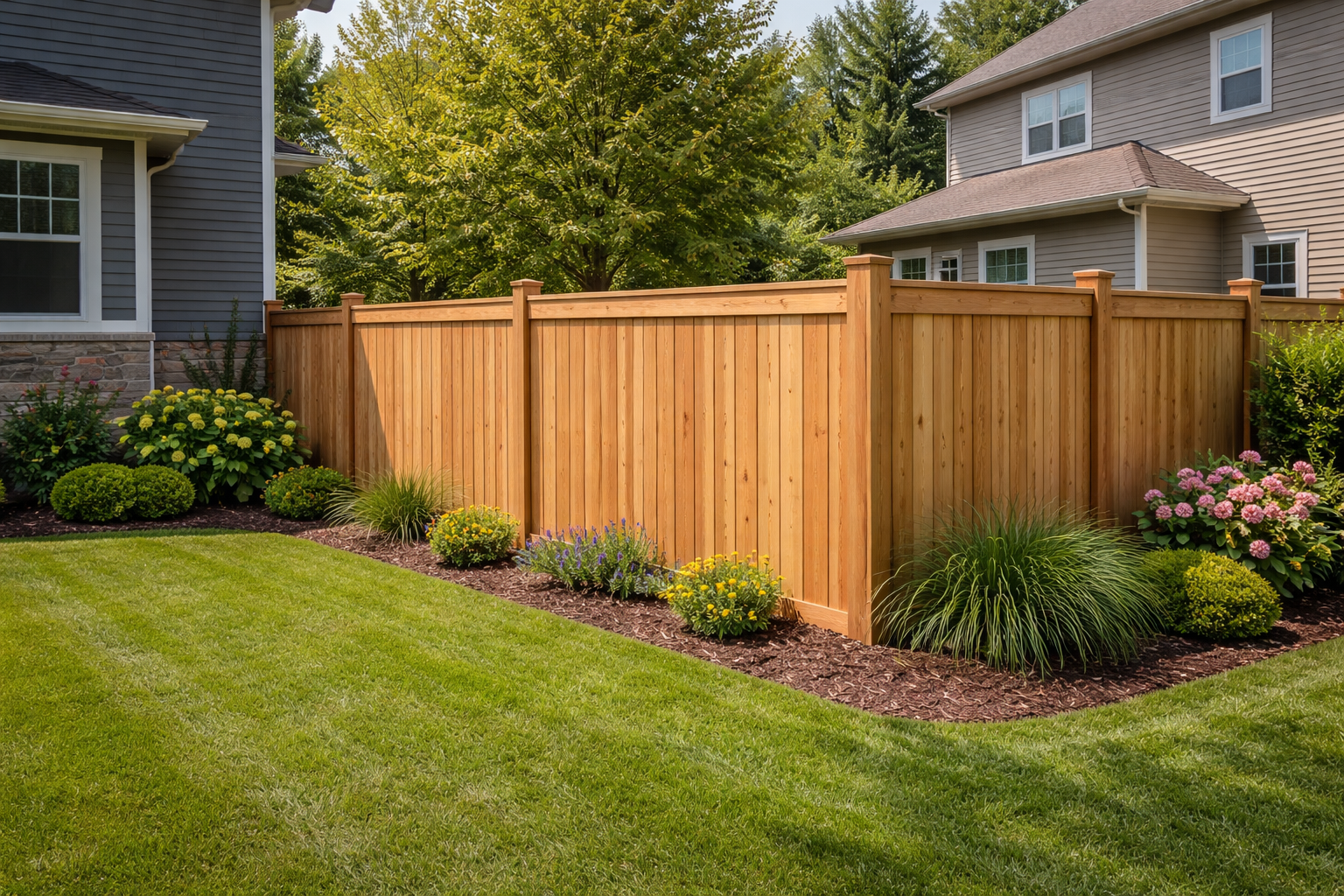 Wood fence in San diego