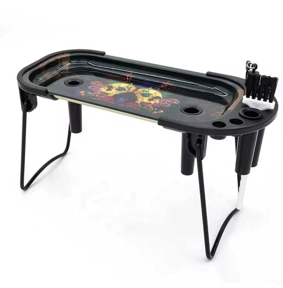 Portable Folding Rolling Tray Stand
