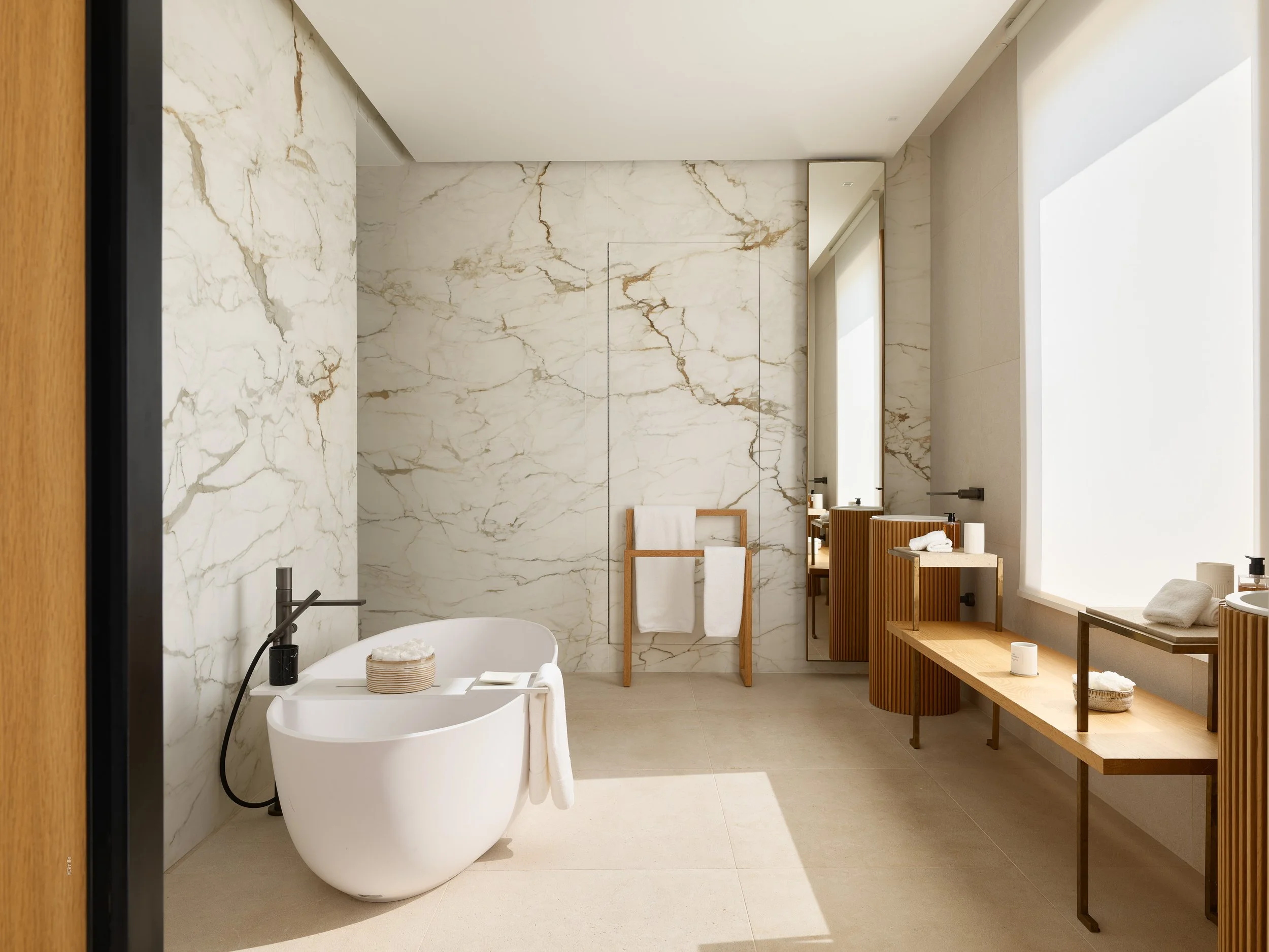 Salle de bain  de la villa Bagatelle