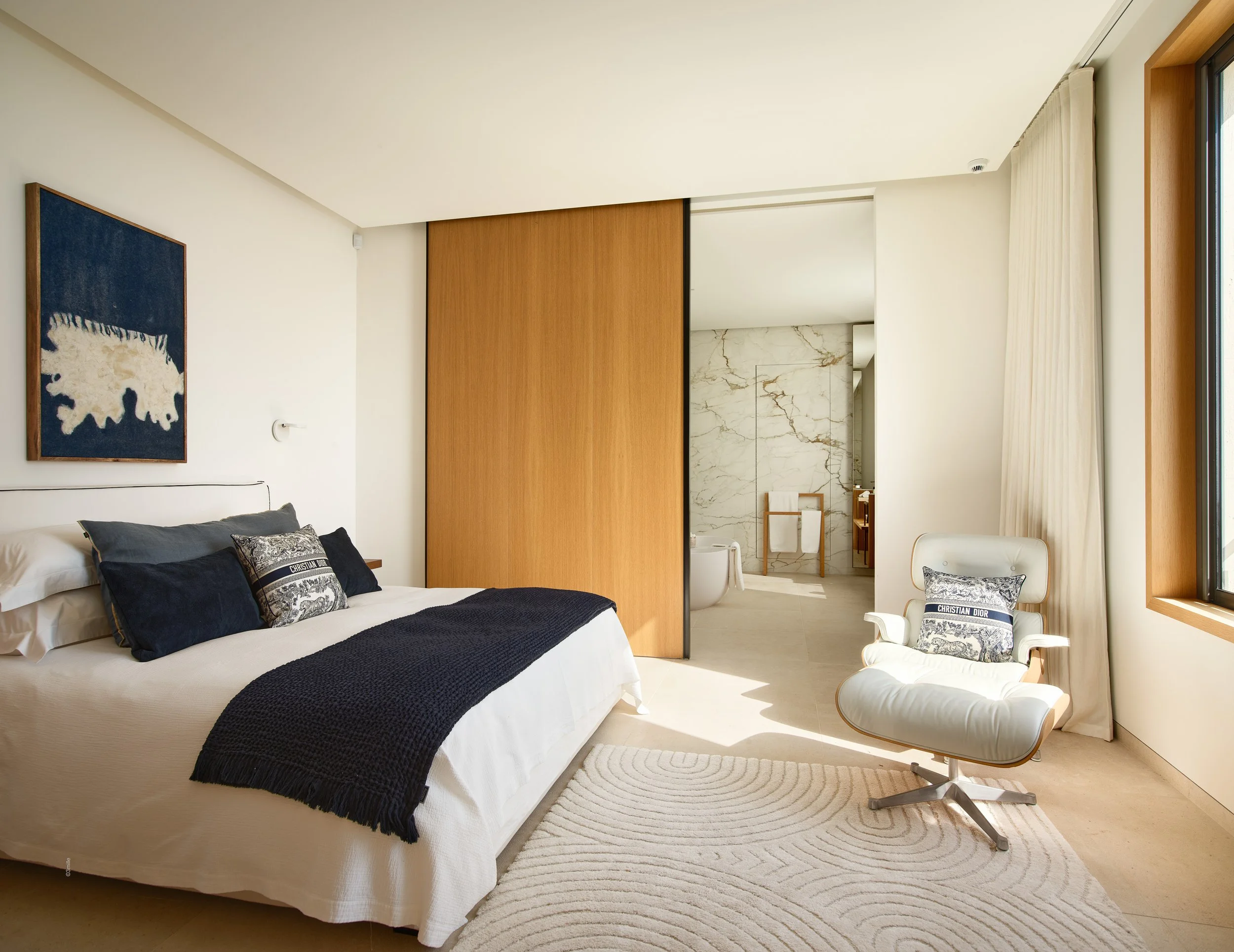 Chambre moderne de la villa Bagatelle