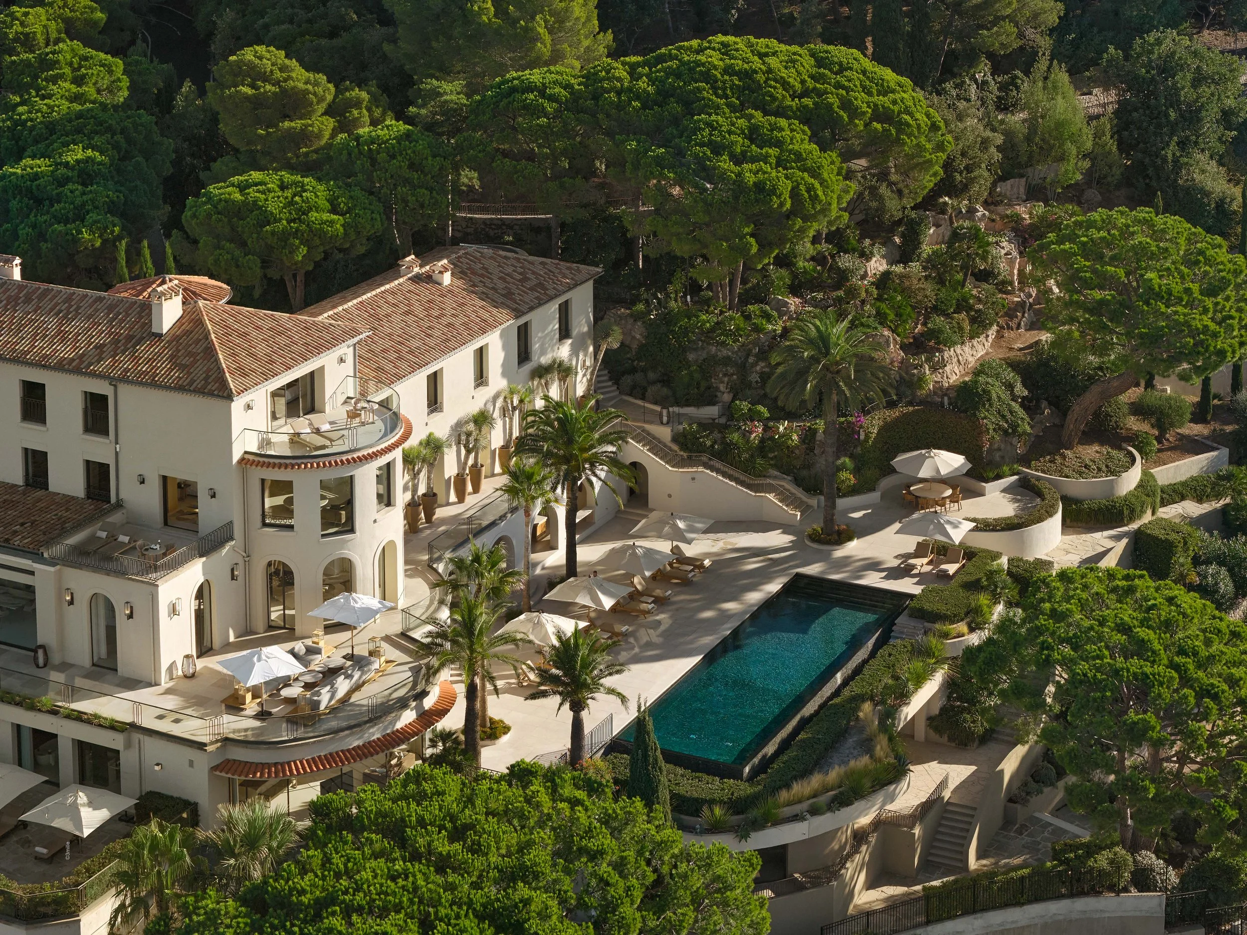 Vue aérienne de la villa Bagatelle