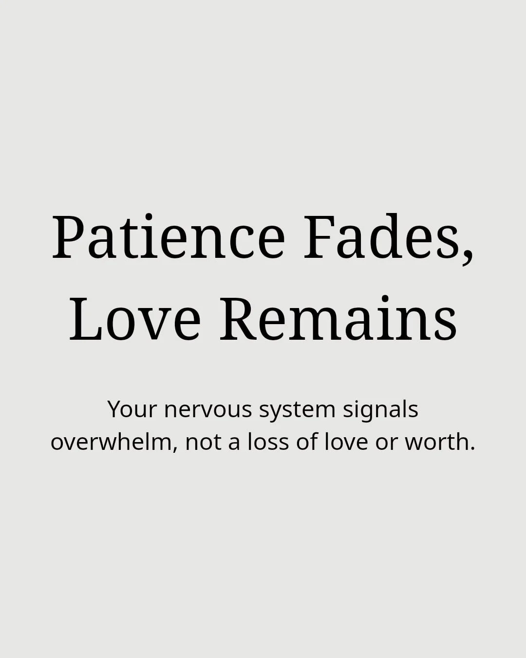 Your patience can disappear long before your love does.

That&rsquo;s the part so many mothers never say out loud. The love is still there. The tenderness is still there. But your nervous system is maxed out, and every small ask starts to feel like o