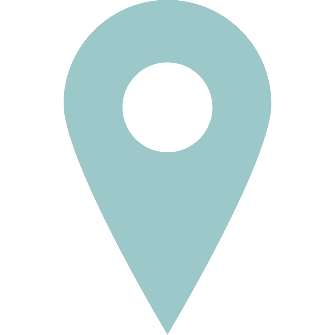 Light blue map marker icon with a white circle in the center.