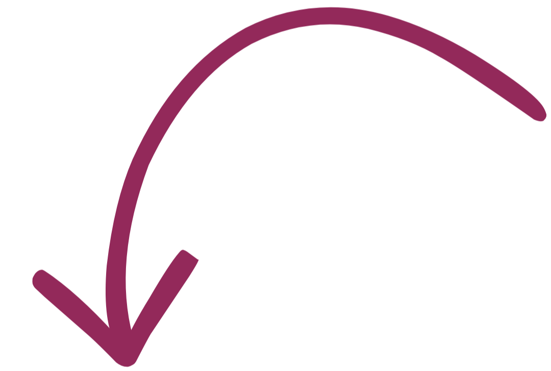 A purple arrow pointing downward with a curved tail.