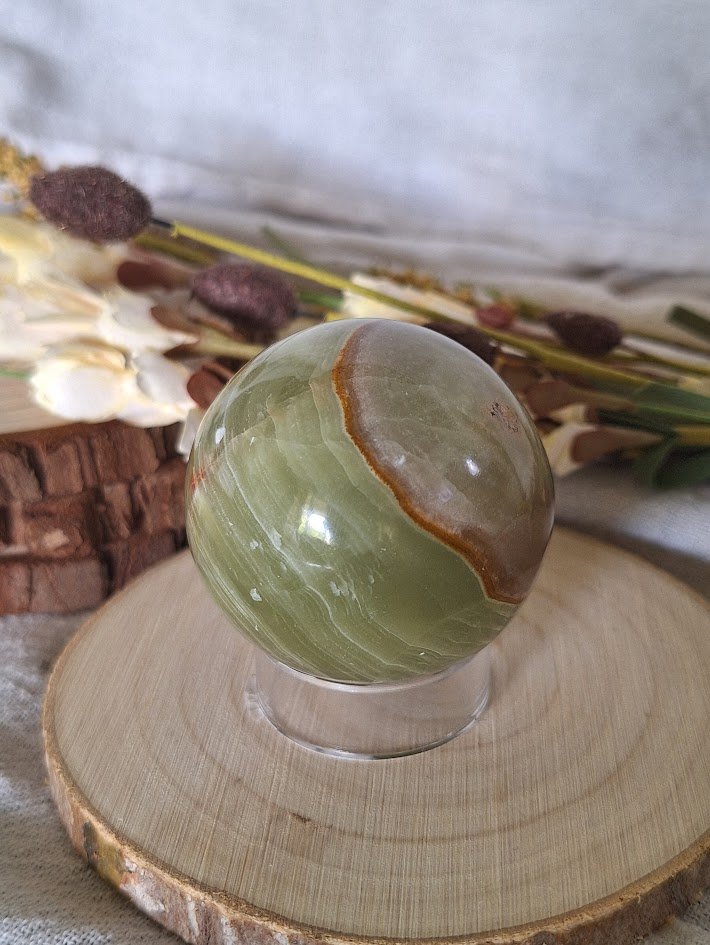 Green Onyx Small Sphere | 47mm