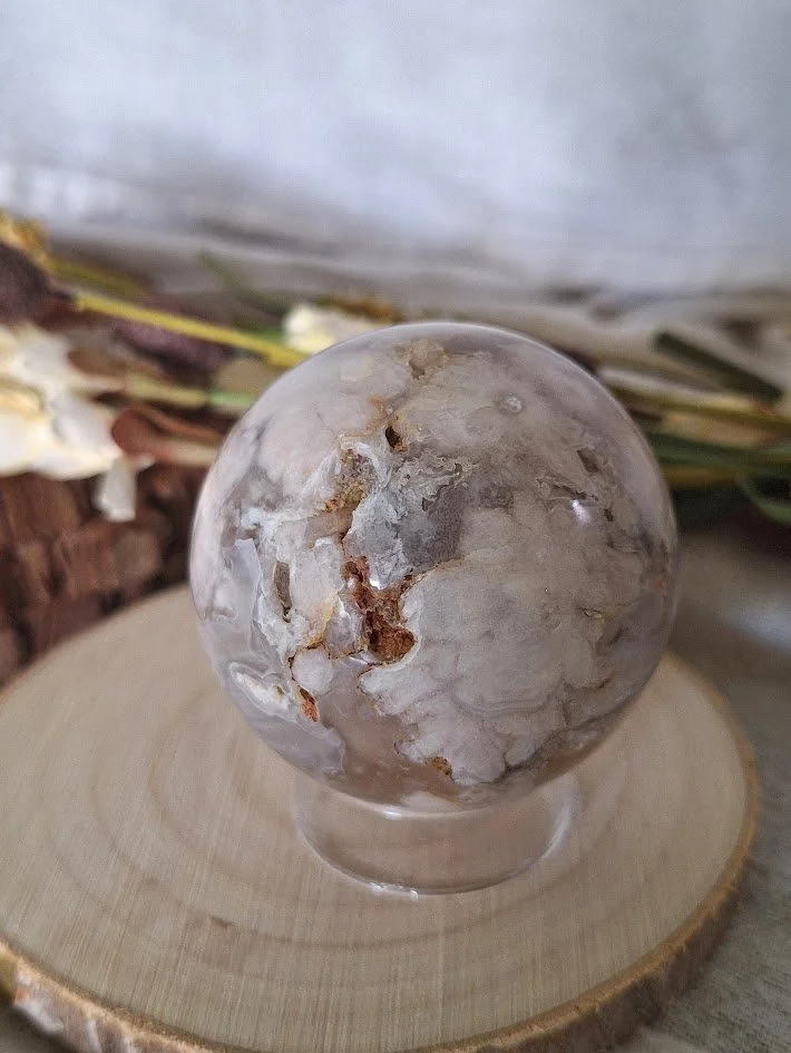 Flower Agate Sphere | 51mm