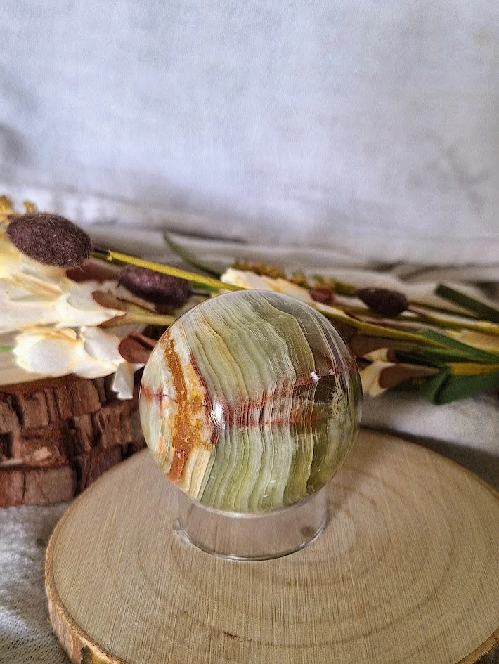 Green Onyx Small Sphere | 45mm